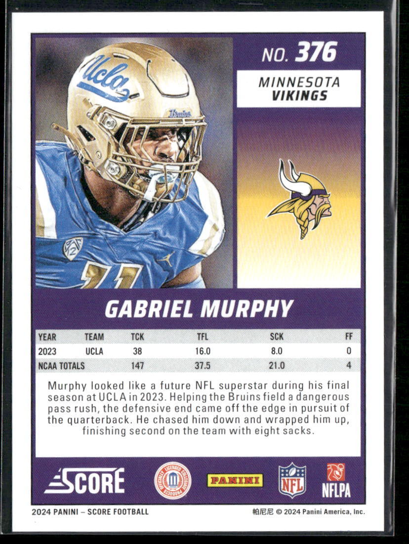 2024 Score #376 Gabriel Murphy Artist's Proof #/35