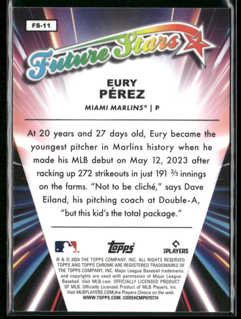 2024 Topps Chrome #FS-11 Eury Pérez Future Stars