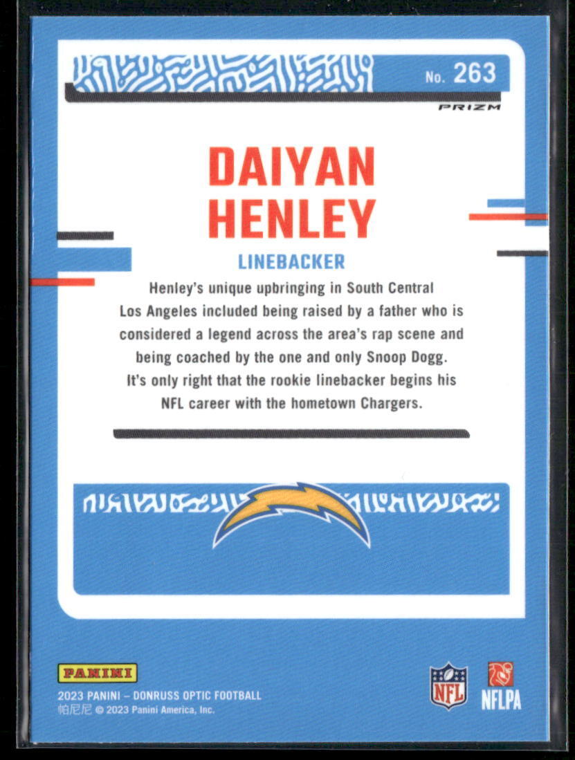 2023 Donruss Optic #263 Daiyan Henley Red Mojo