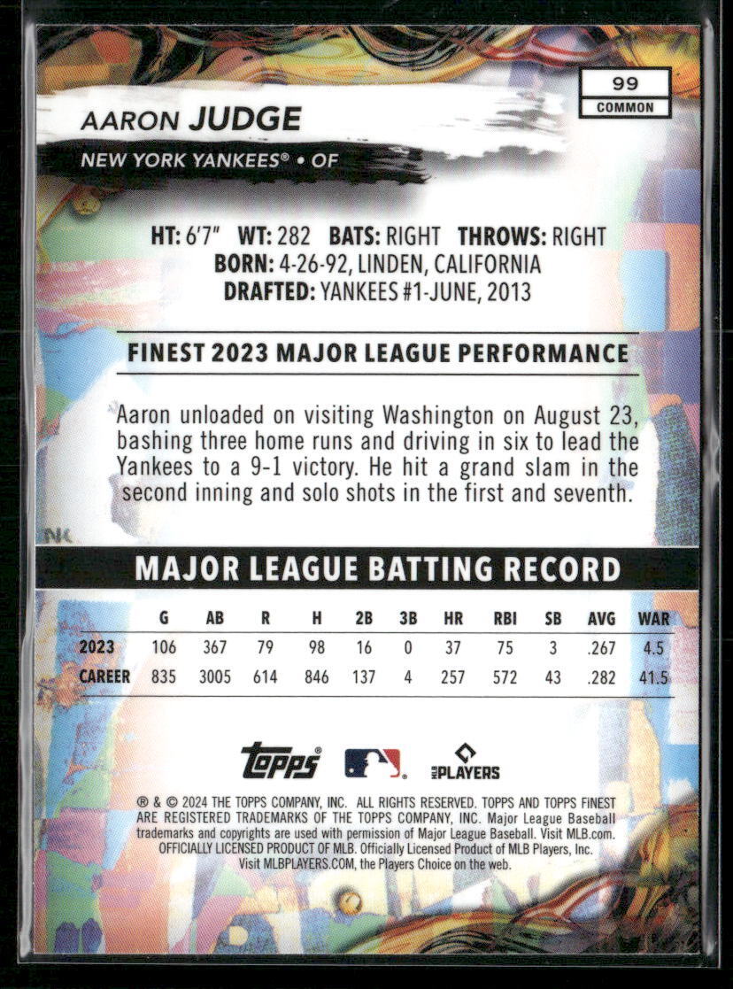 2024 Finest #99 Aaron Judge