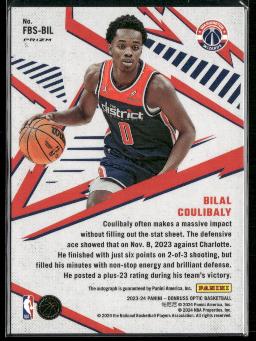 2023-24 Donruss Optic #FBS-BIL Bilal Coulibaly Fast Break Signatures