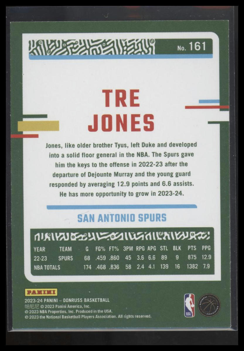 2023-24 Donruss #161 Tre Jones Red