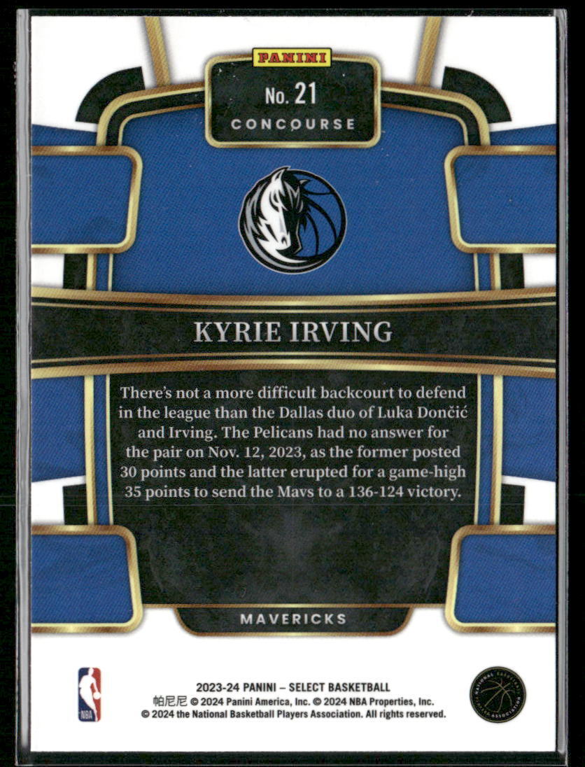 2023-24 Panini Select #21 Kyrie Irving Blue (Retail Base)
