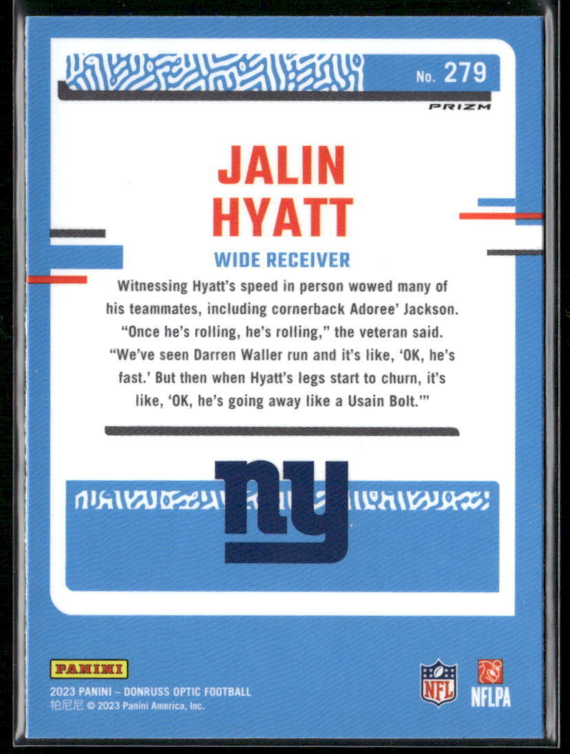 2023 Donruss Optic #279 Jalin Hyatt Red Mojo