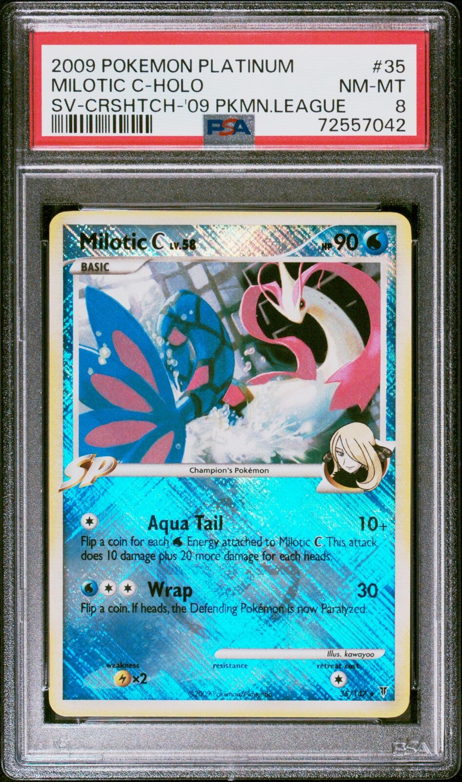 2009 Platinum Supreme Victors #35 Milotic C-Holo Sv-Crshtch- PSA 8