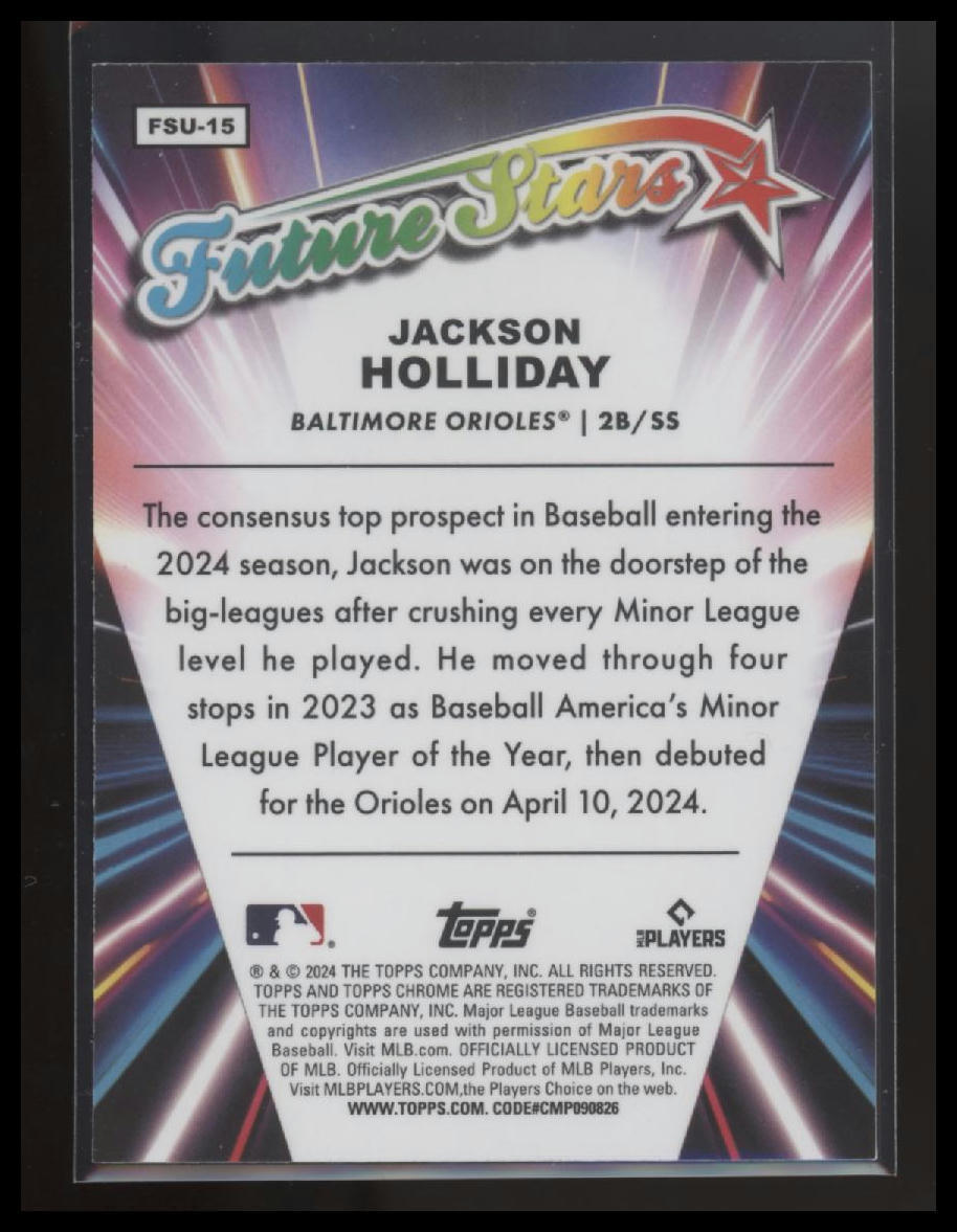 2024 Topps Chrome Update #FSU-15 Jackson Holliday Future Stars