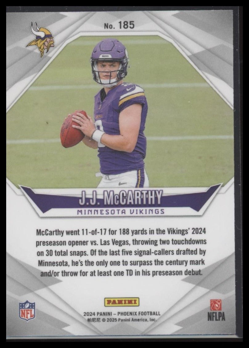 J.J. McCarthy 2024 Panini Phoenix #185 Ice