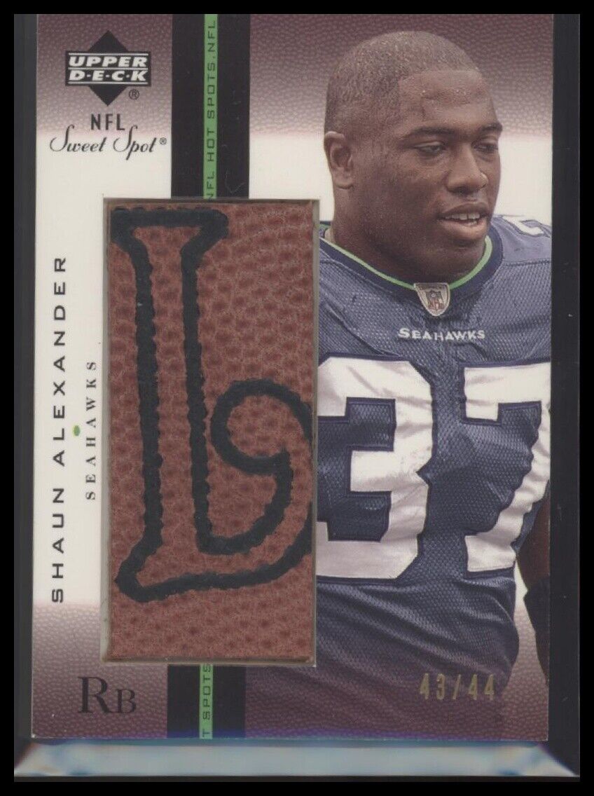 2002 Upper Deck Sweet Spot #HS-SA Shaun Alexander Hot Spots Football #/44