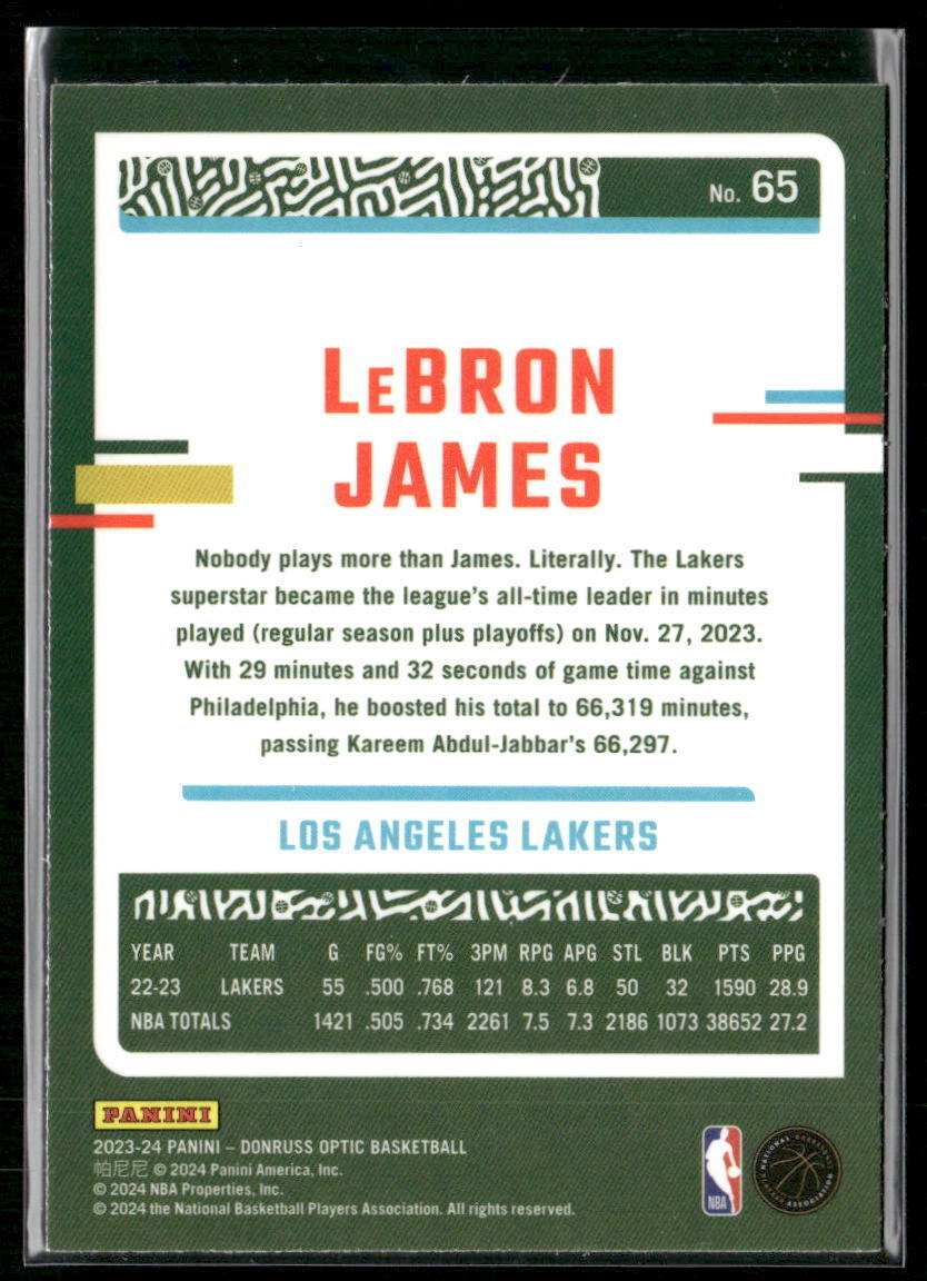 2023-24 Donruss Optic #65 LeBron James