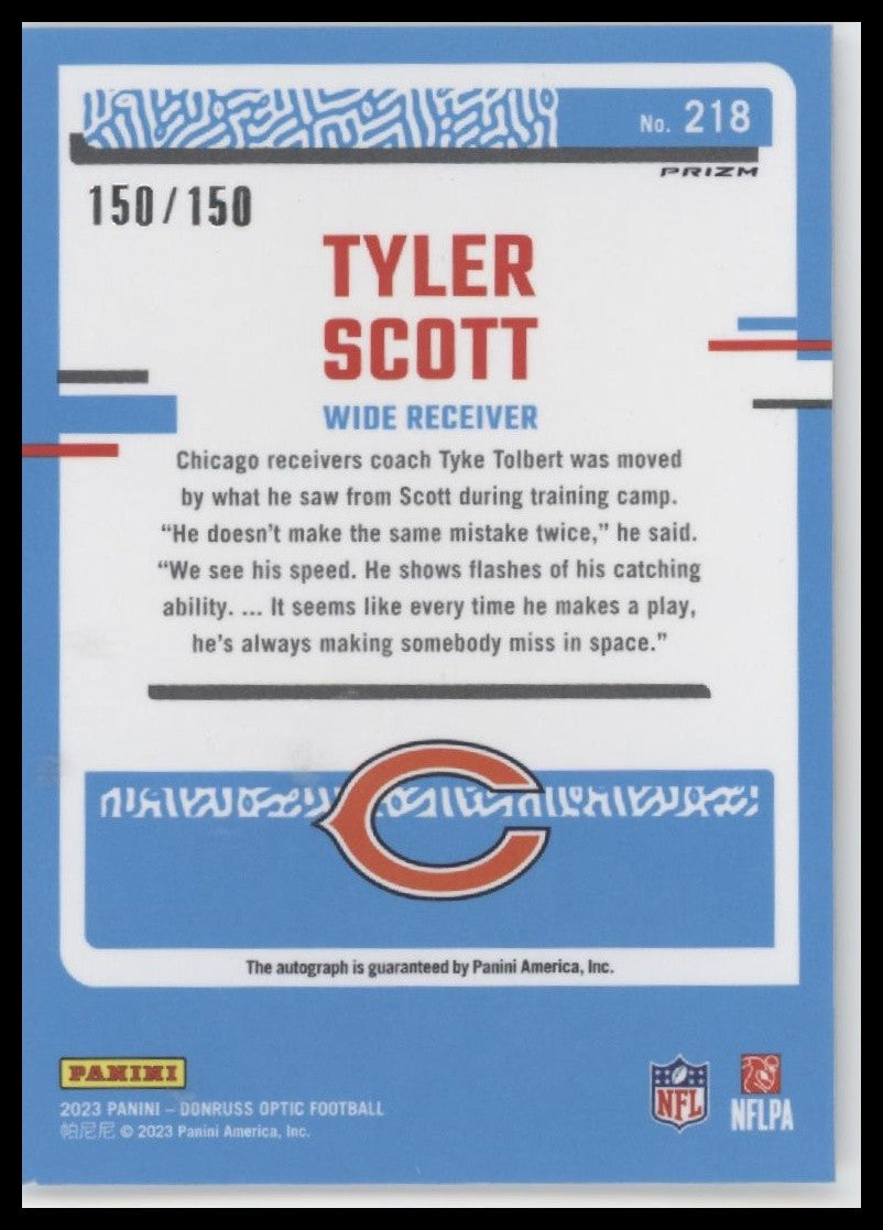 Tyler Scott 2023 Donruss Optic #218 Holo