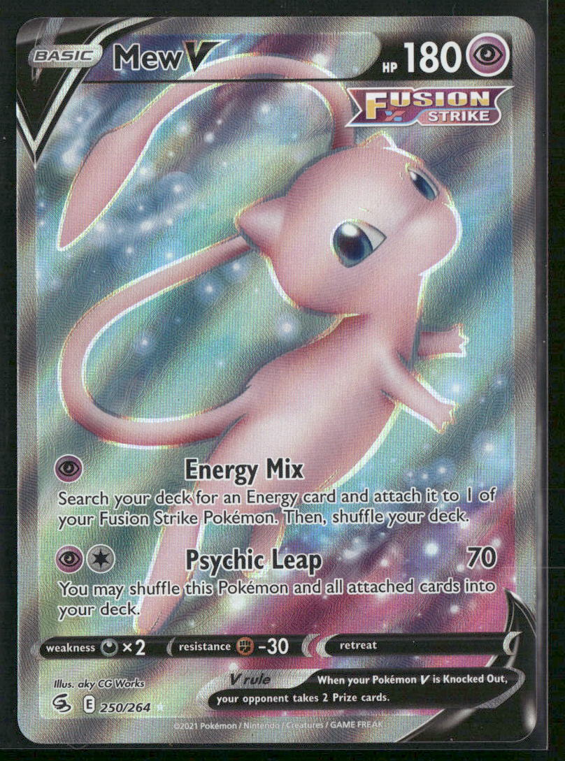 Pokemon SWSH08: Fusion Strike #250/264 Mew V (Full Art)