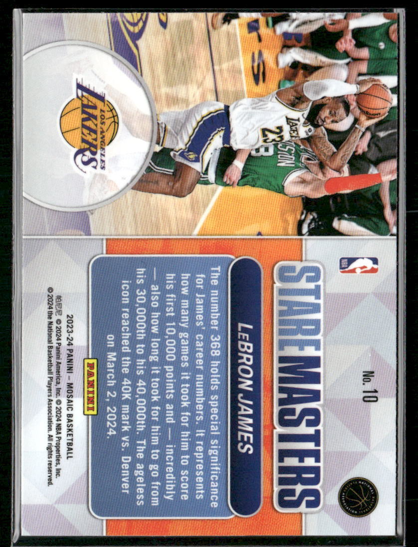 2023-24 Panini Mosaic #10 LeBron James Stare Masters