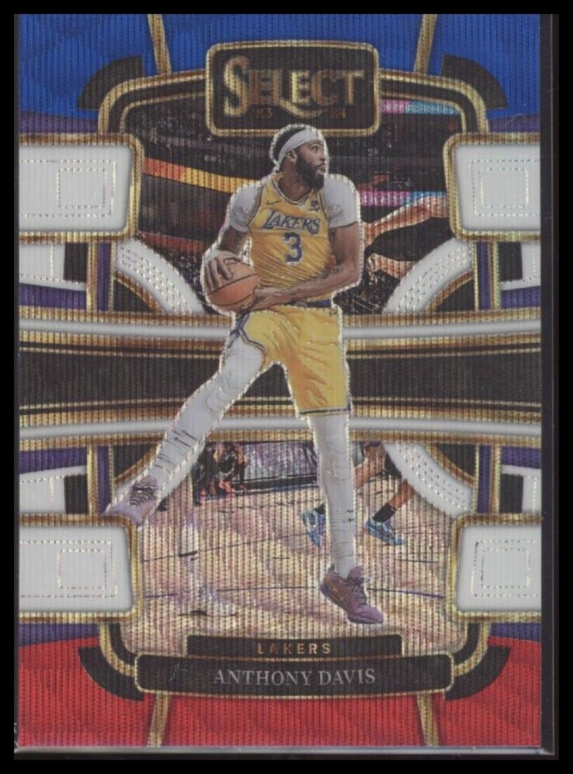 2023-24 Panini Select #20 Anthony Davis Tri-Color Prizms