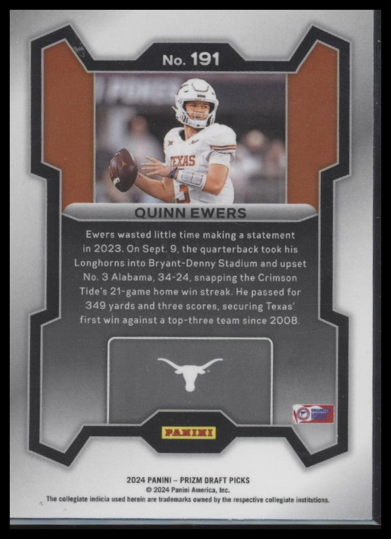Quinn Ewers 2024 Panini Prizm Draft Picks #191