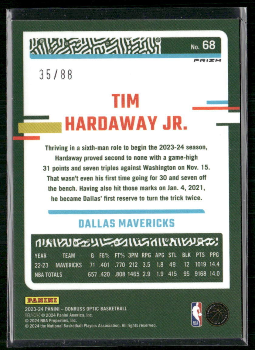 2023-24 Donruss Optic #68 Tim Hardaway Jr. Choice Red #/88
