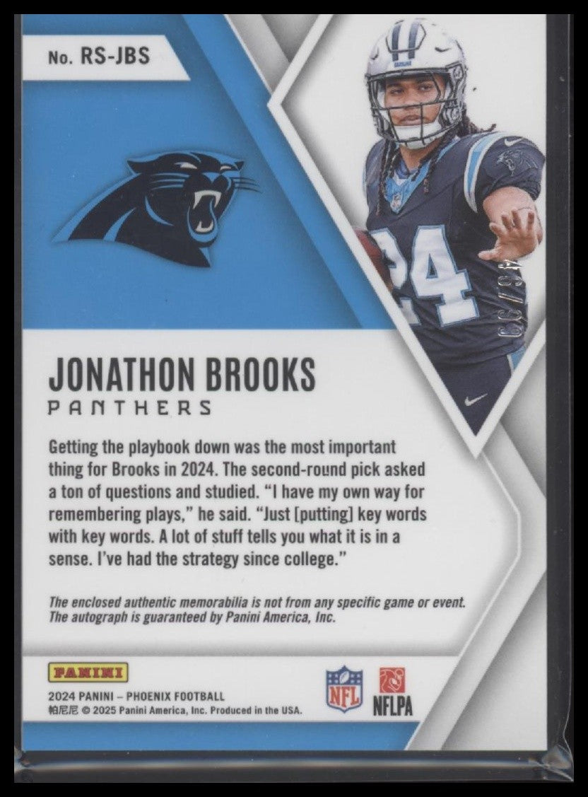 Jonathon Brooks 2024 Panini Phoenix #RS-JBS Rookie Silhouettes #/99