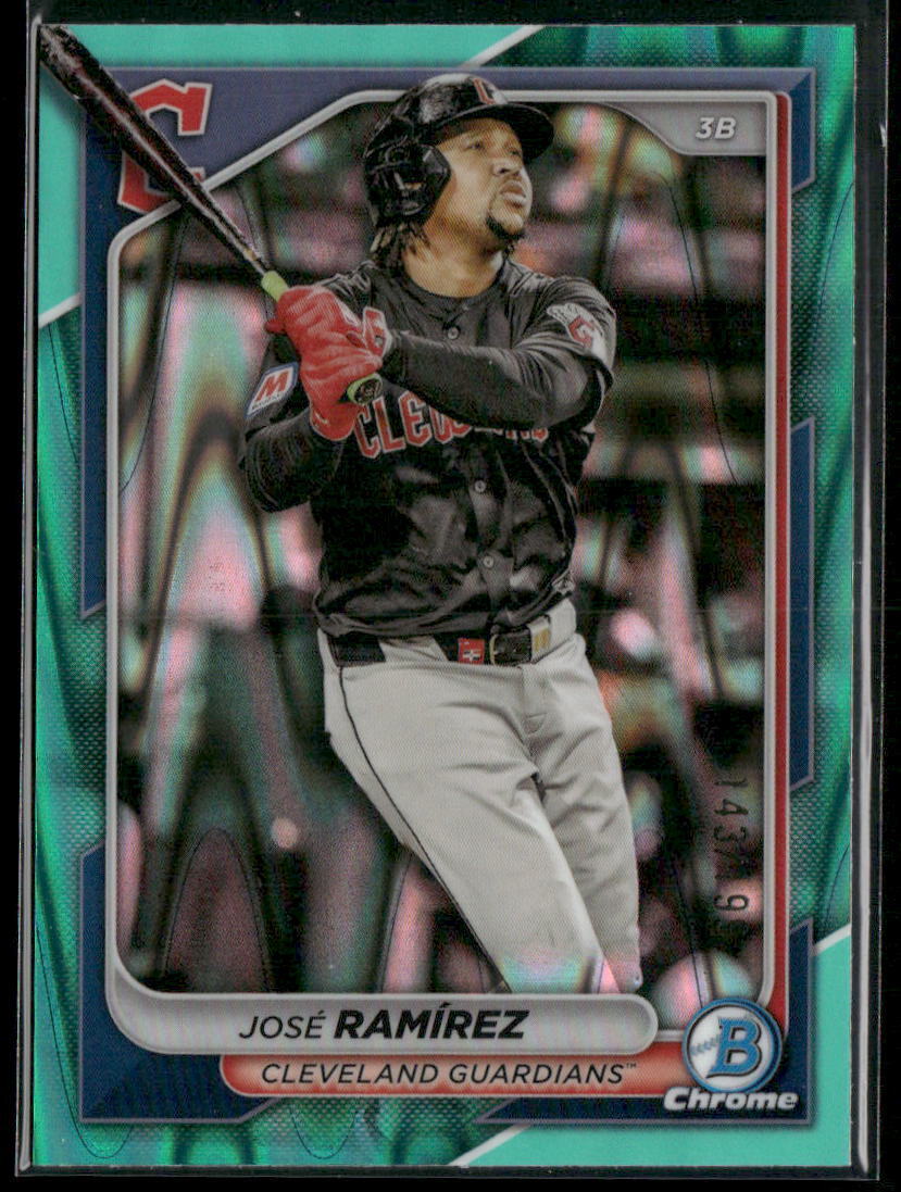 2024 Bowman Chrome #93 José Ramírez Aqua Raywave Refractors #/199
