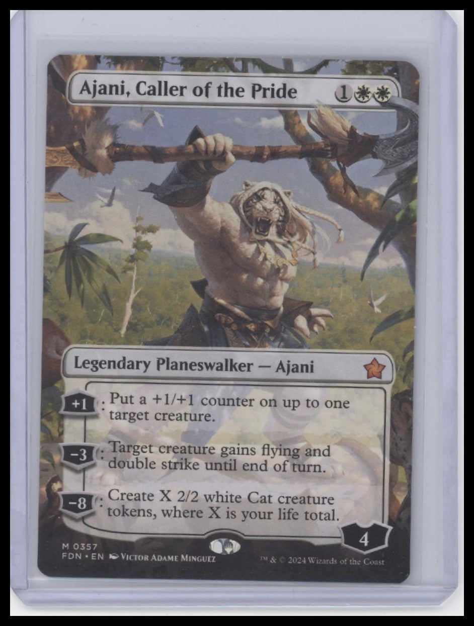 Ajani, Caller of the Pride (Borderless) Foundations #357
