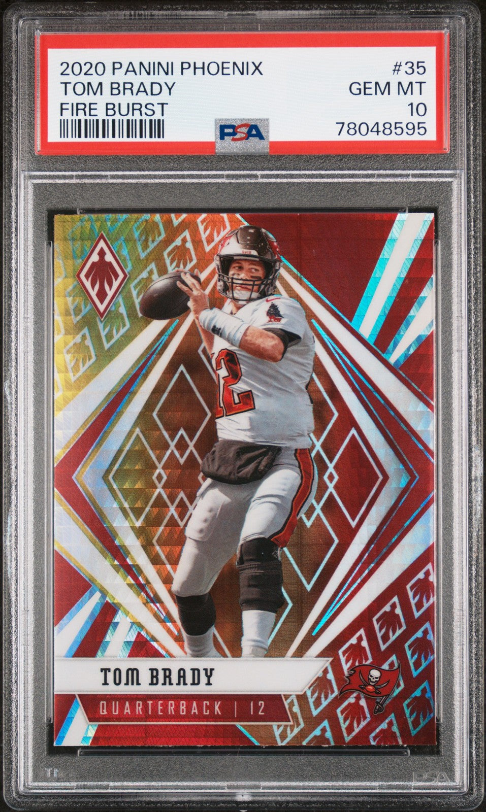 Tom Brady 2020 Panini Phoenix #35 Fire Burst PSA 10