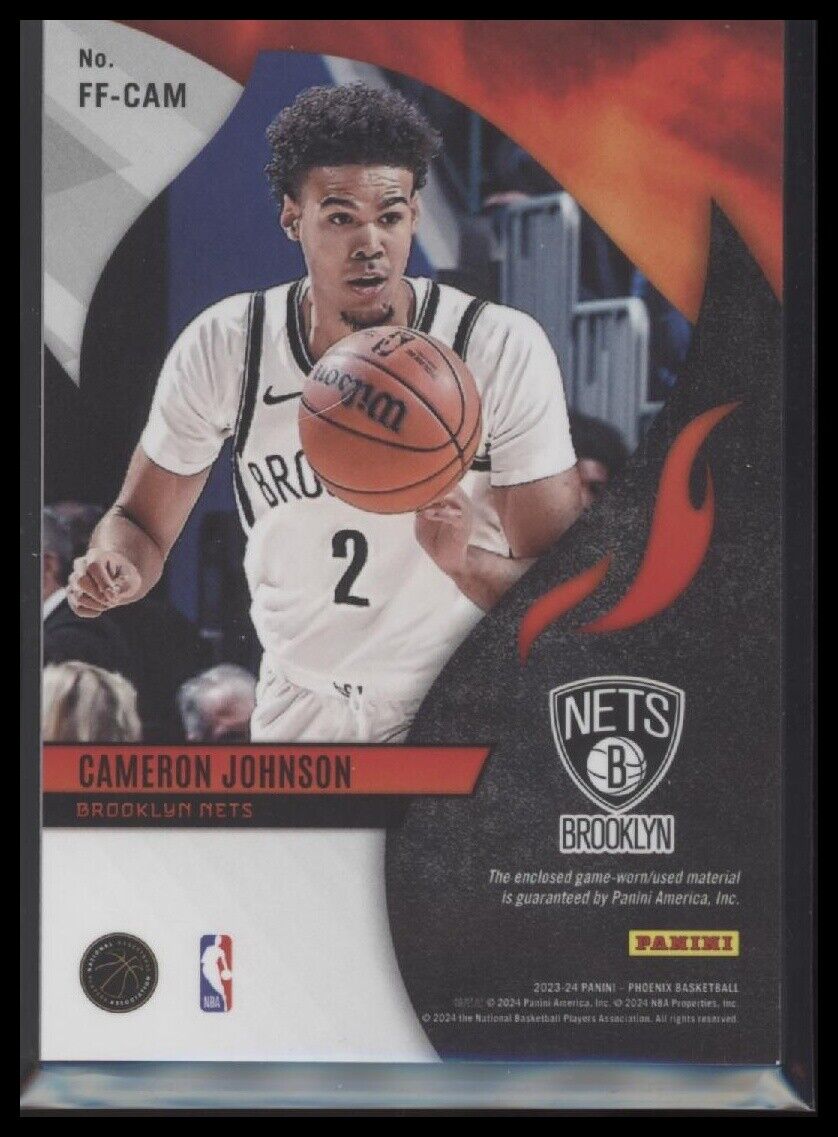 2023-24 Panini Phoenix #FF-CAM Cameron Johnson Fire Fabrics