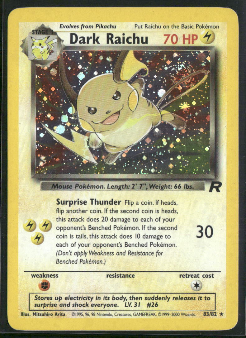 Pokemon Team Rocket #83/82 Dark Raichu
