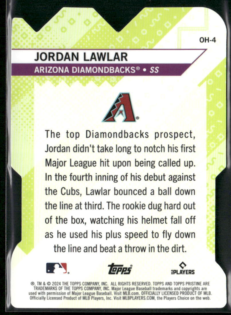 2024 Topps Pristine #OH-4 Jordan Lawlar Oh Snap!