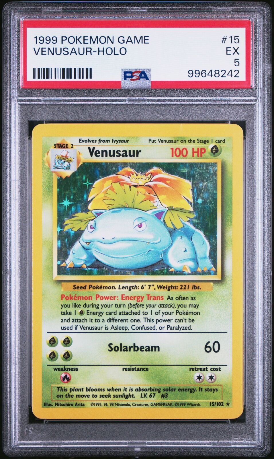 1999 Pokemon Game #15 Venusaur-Holo PSA 5