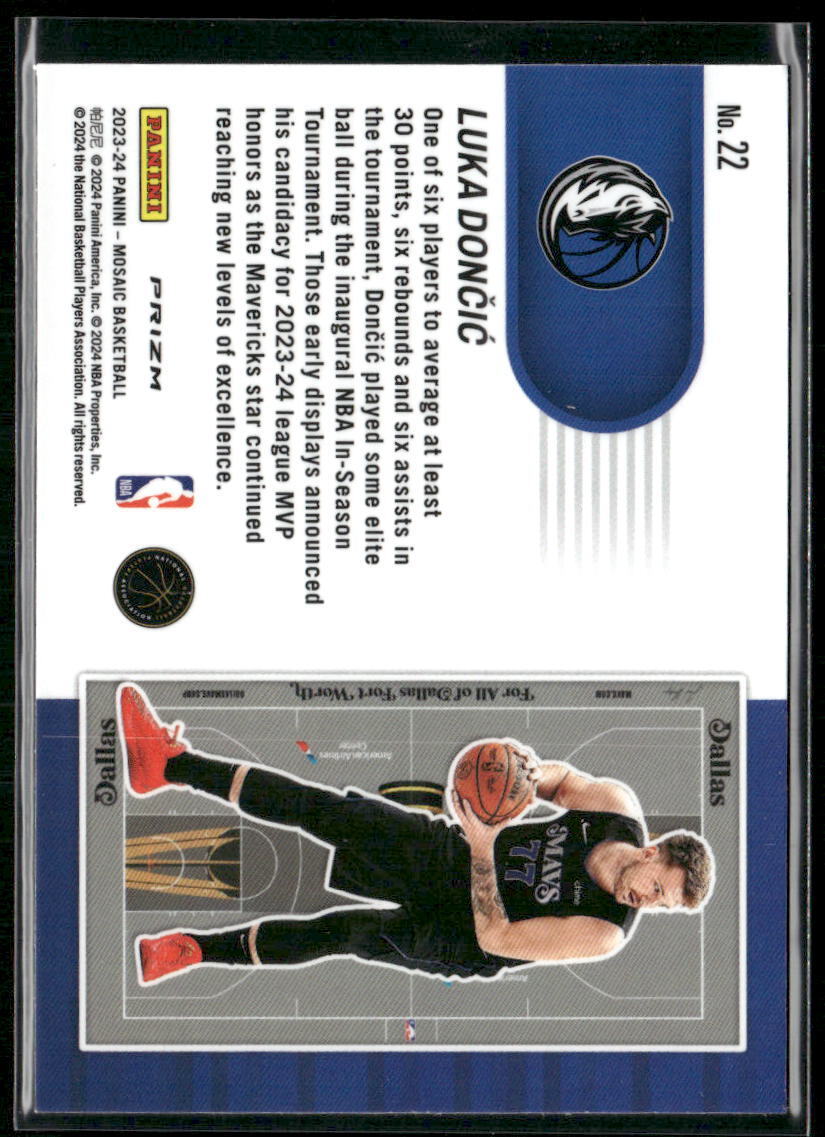 2023-24 Panini Mosaic #22 Luka Doncic NBA In-Season Tournament