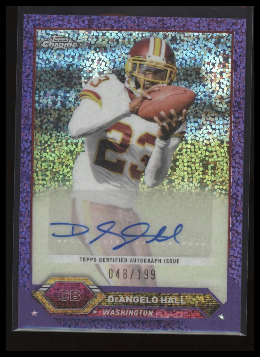 2023 Topps Composite DeAngelo Hall Autographs Purple Speckle Refractors #/199