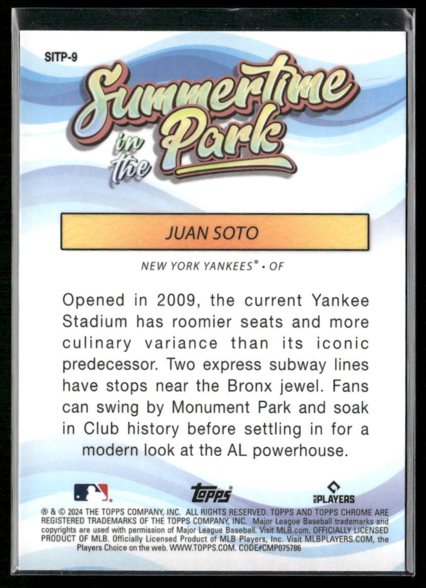 2024 Topps Chrome #SITP-9 Juan Soto Summertime in the Park