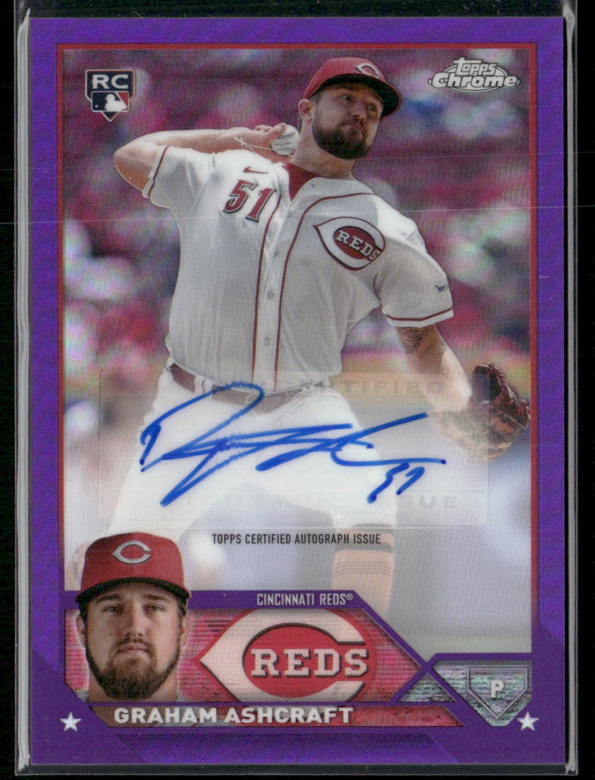 2023 Topps Chrome Update #AC-GAA Graham Ashcraft Autographs Purple #/250
