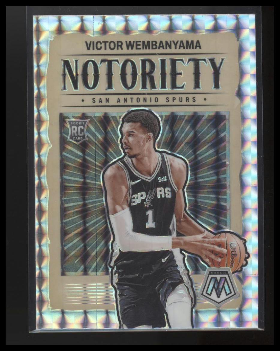 2023-24 Panini Mosaic #5 Victor Wembanyama Noteriety Mosaic