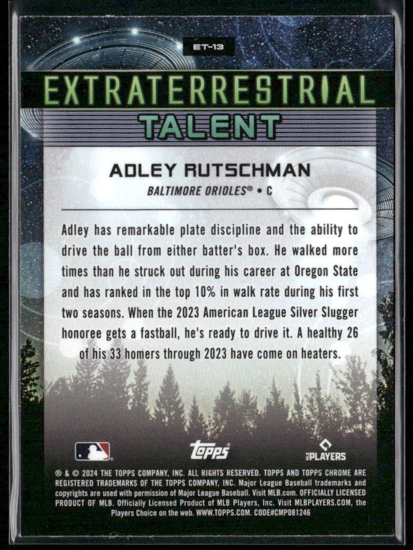2024 Topps Chrome Cosmic #ET-13 Adley Rutschman Extraterrestrial Talent