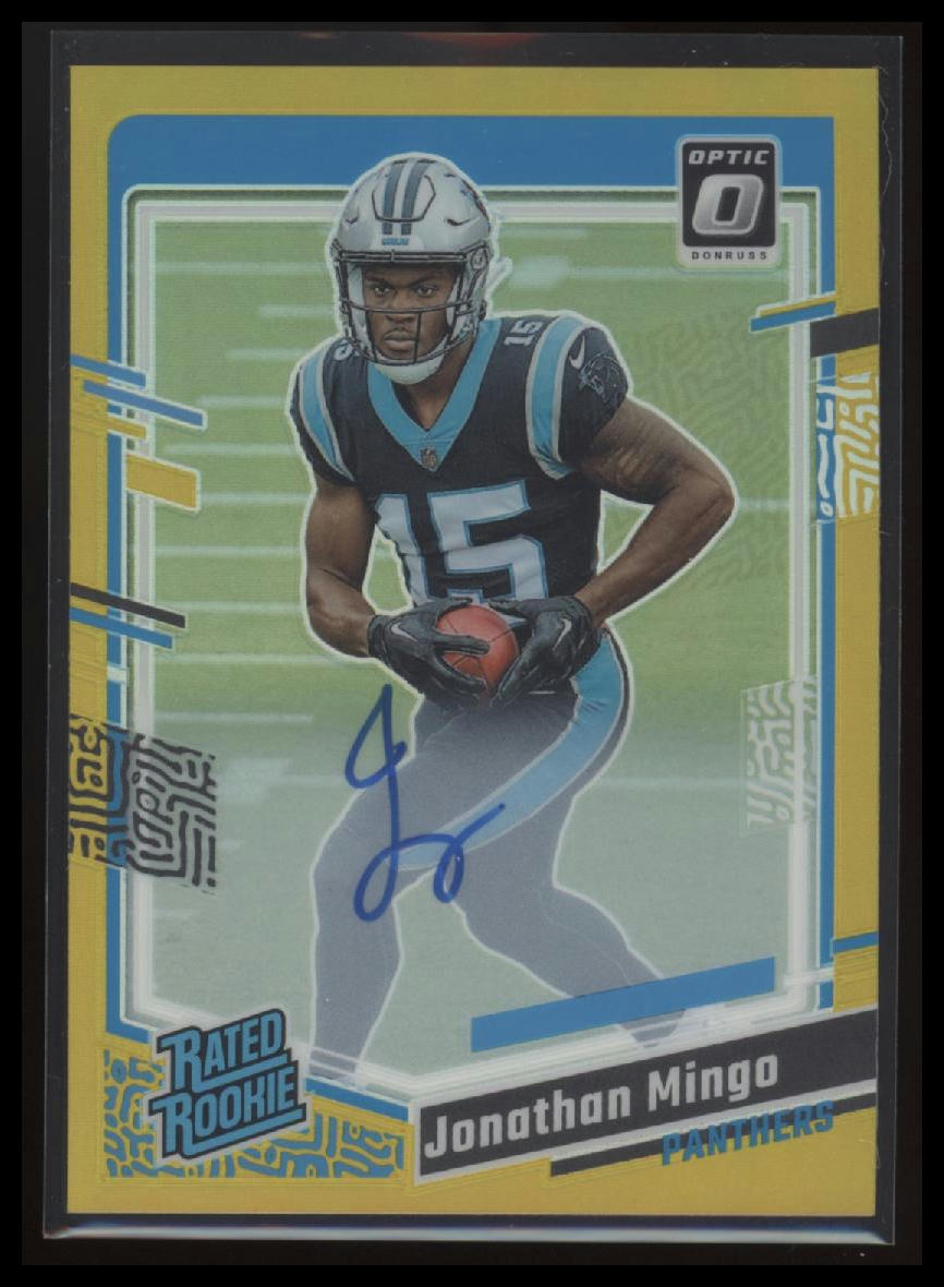 2023 Donruss Optic #215 Jonathan Mingo Rated Rookies RPS Autographs Gold #/10
