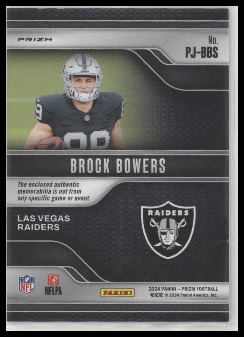 Brock Bowers 2024 Panini Prizm #PJ-BBS Premier Jerseys Pink