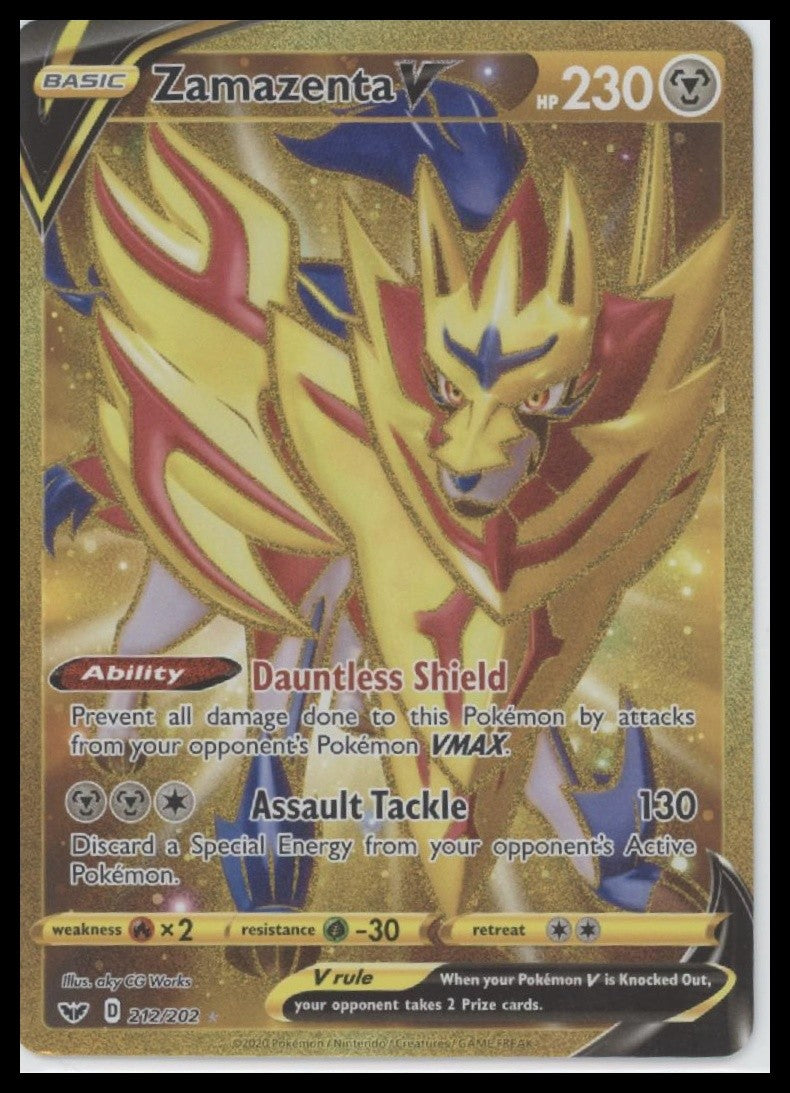 Zamazenta V (Secret) SWSH01: Sword & Shield Base Set #212/202