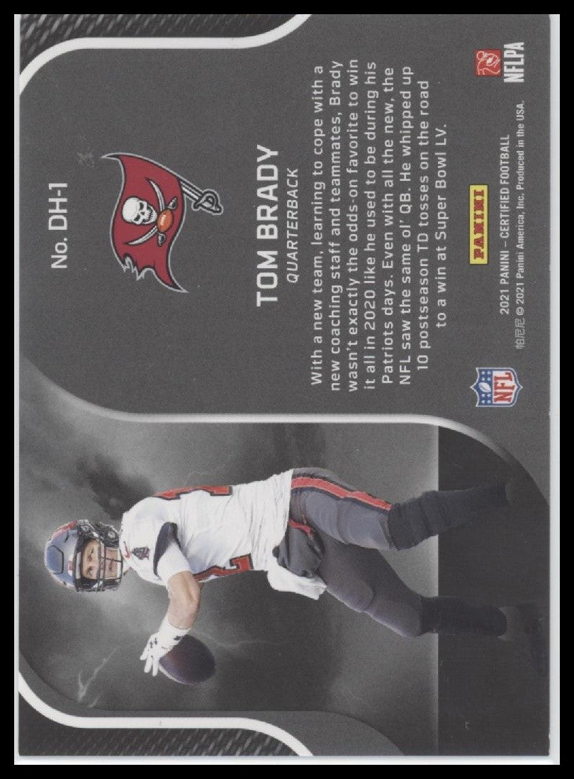Tom Brady 2021 Panini Certified #DH-1 Dark Horses Mirror Red #/99