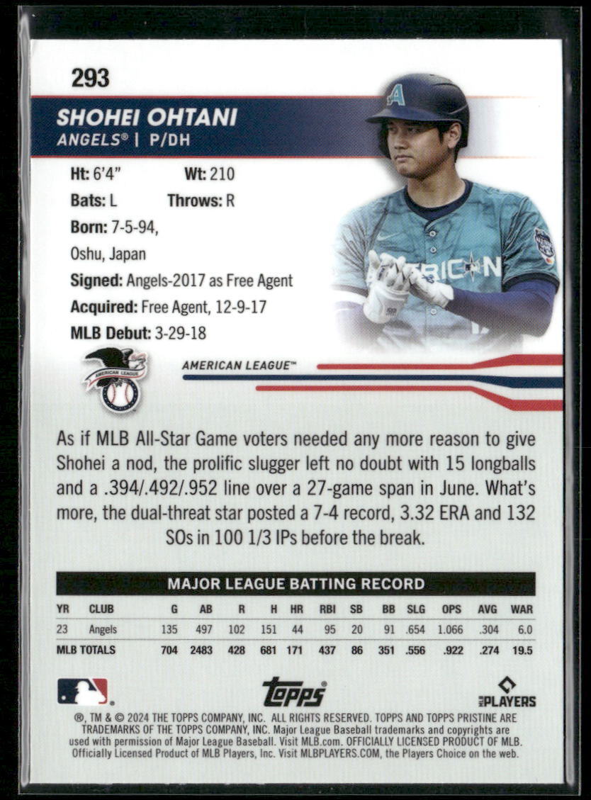2024 Topps Pristine #293 Shohei Ohtani