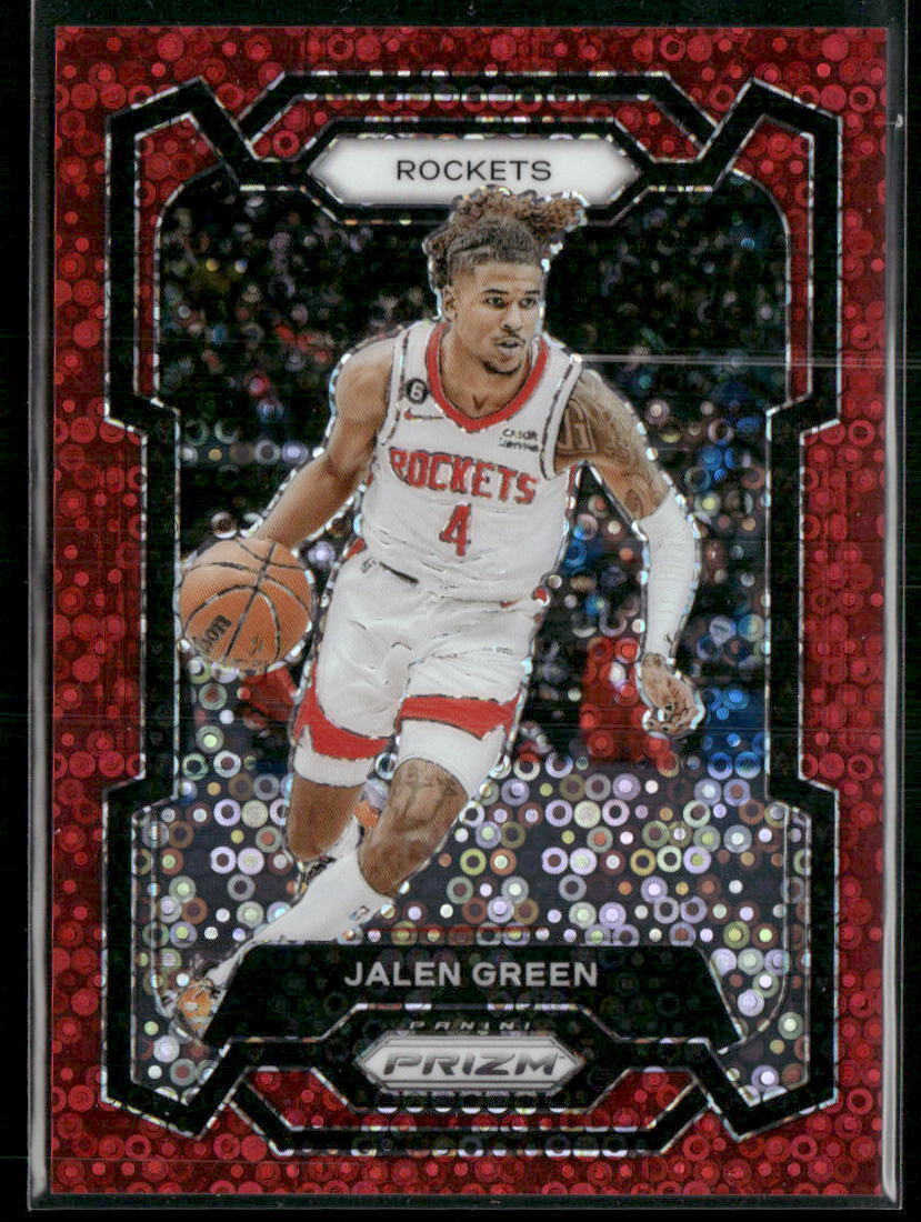 2023-24 Panini Prizm #29 Jalen Green Prizms Fast Break Red #/100