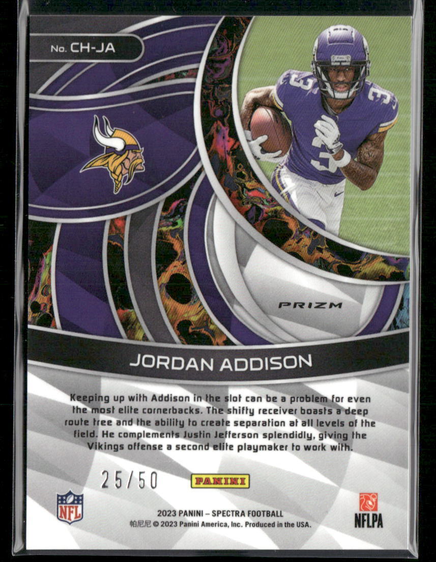 2023 Panini Spectra #CH-JA Jordan Addison Chromatic Interstellar #/50