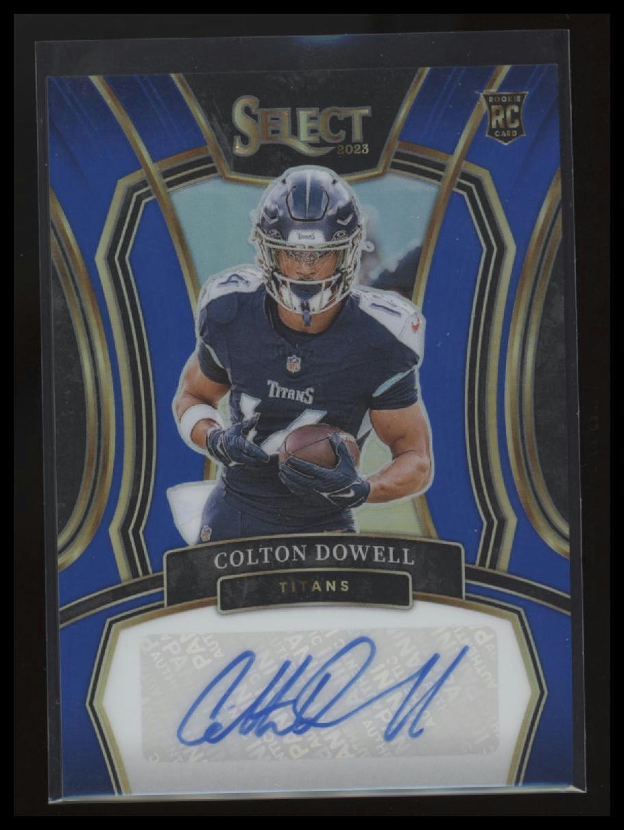 2023 Panini Select #RSI-CDO Colton Dowell Rookie Signatures Blue Prizm #/99