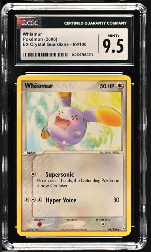 Whismur 2006 EX Crystal Guardians #69/100 CGC 9.5