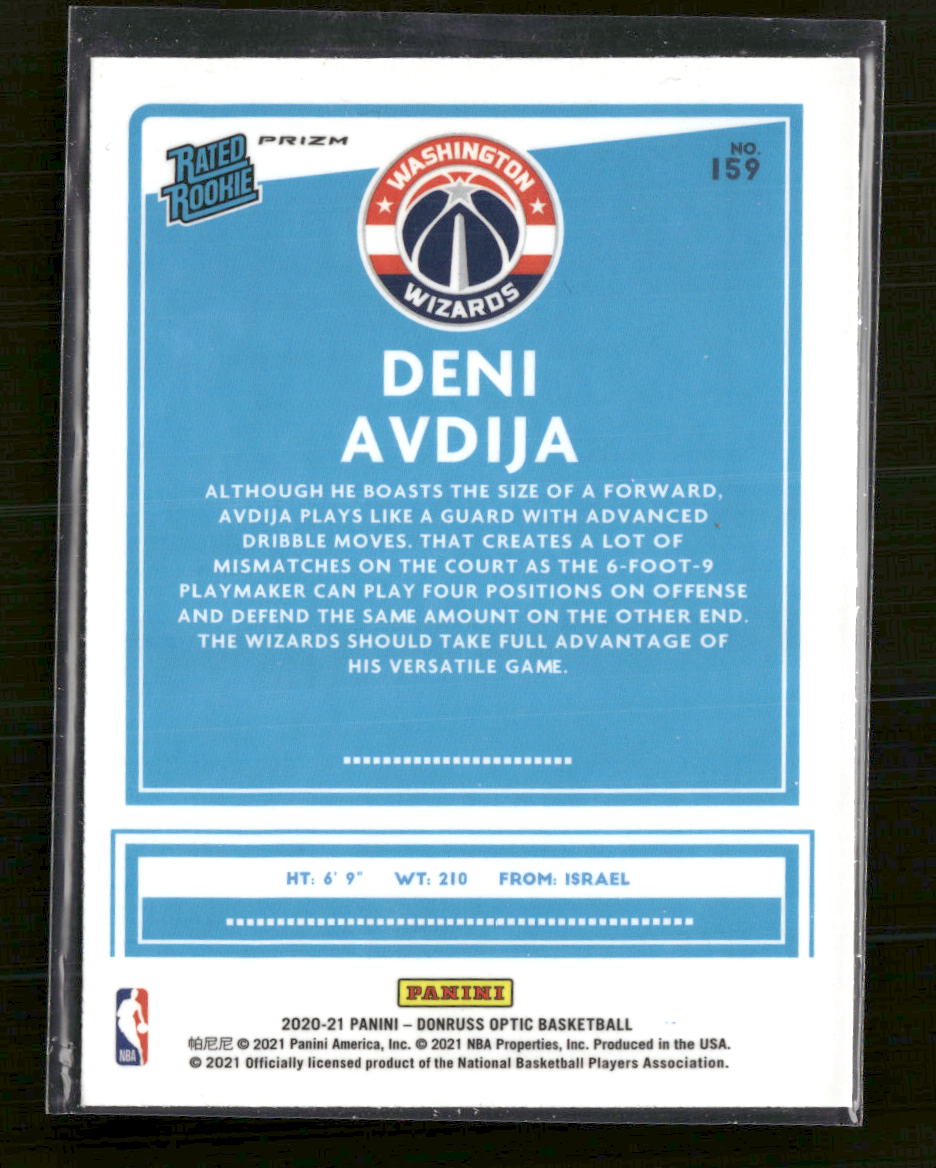 2020-21 Donruss Optic Blue Velocity Deni Avdija #159