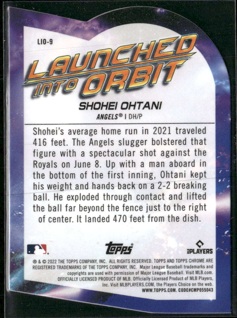 2022 Topps Chrome Cosmic Launched Into Orbit Shohei Ohtani #LIO-9