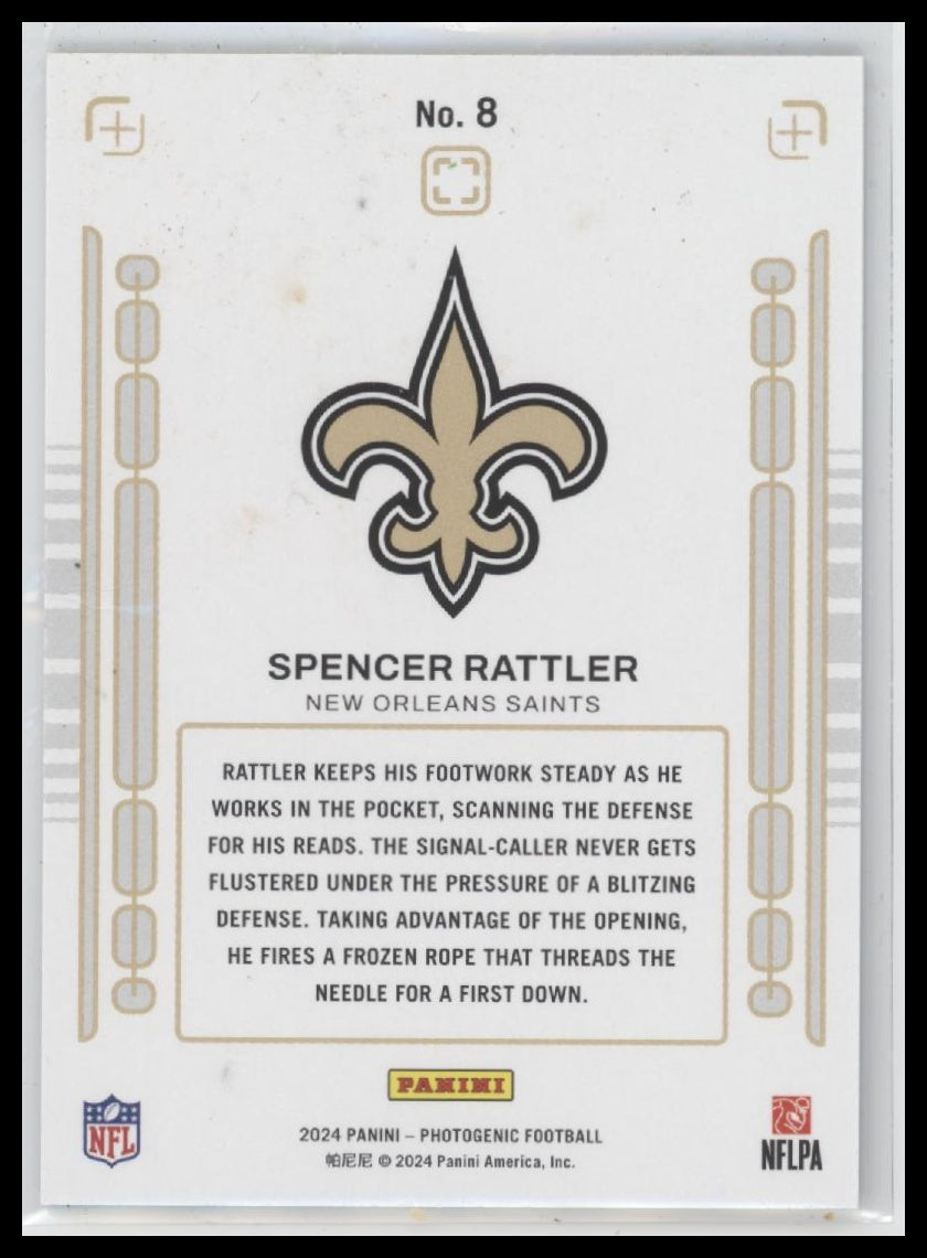 2024 Panini Photogenic Rookie Pix Purple Spencer Rattler #/75 #8