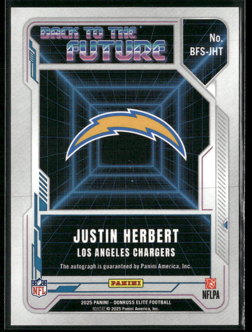 2025 Donruss Elite Back to the Future Signatures Justin Herbert /149 BFS-JHT