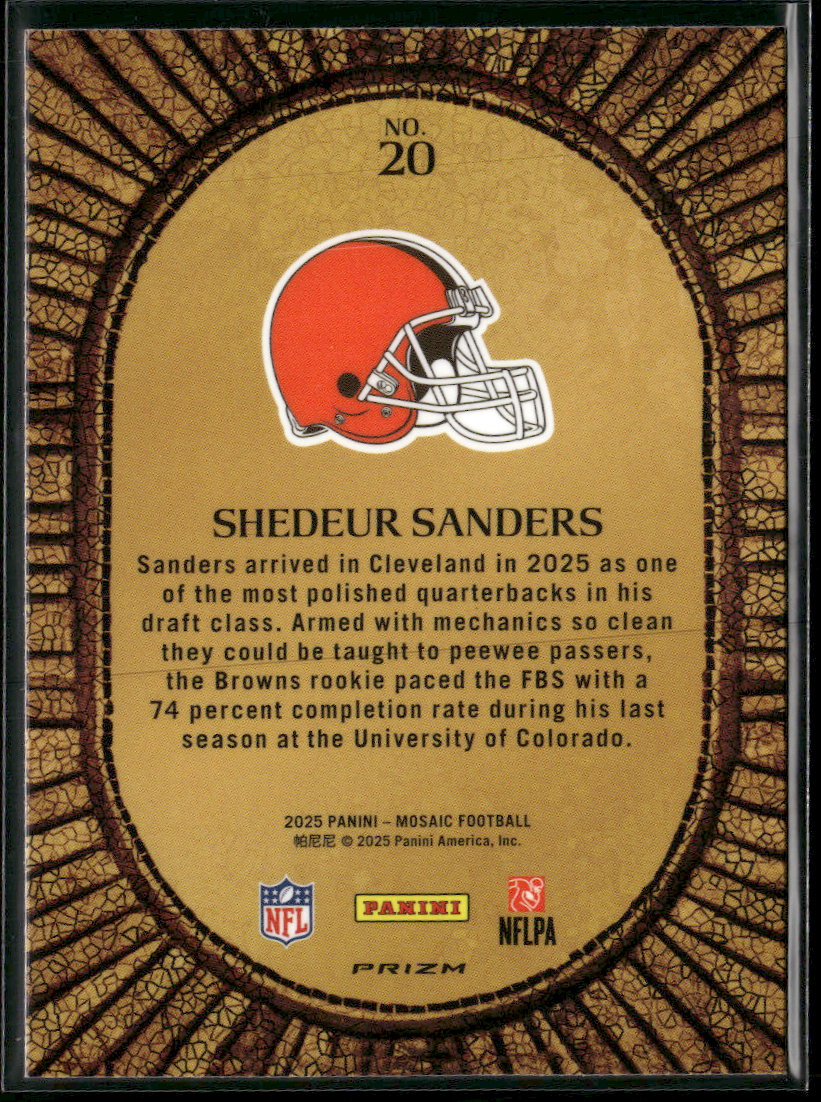 2025 Panini Mosaic Micro Mosaic Shedeur Sanders #20