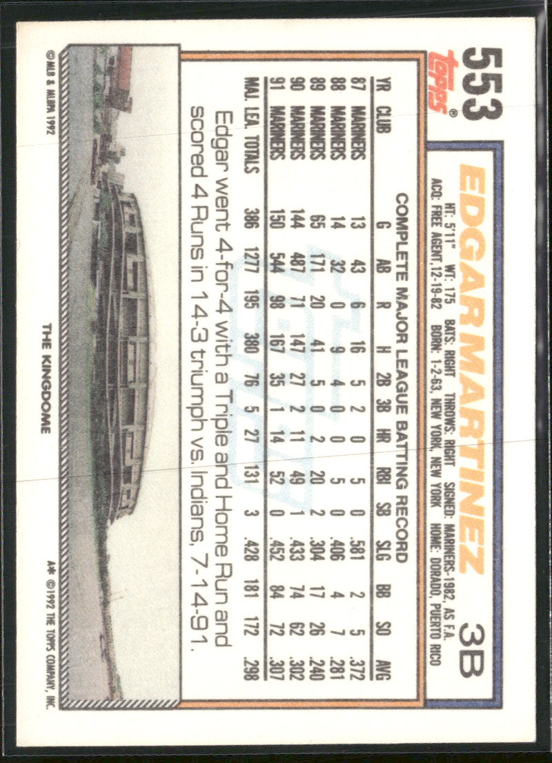 2020 Topps Archives Signature Retired Player Edition - Edgar Martinez #/8 #553
