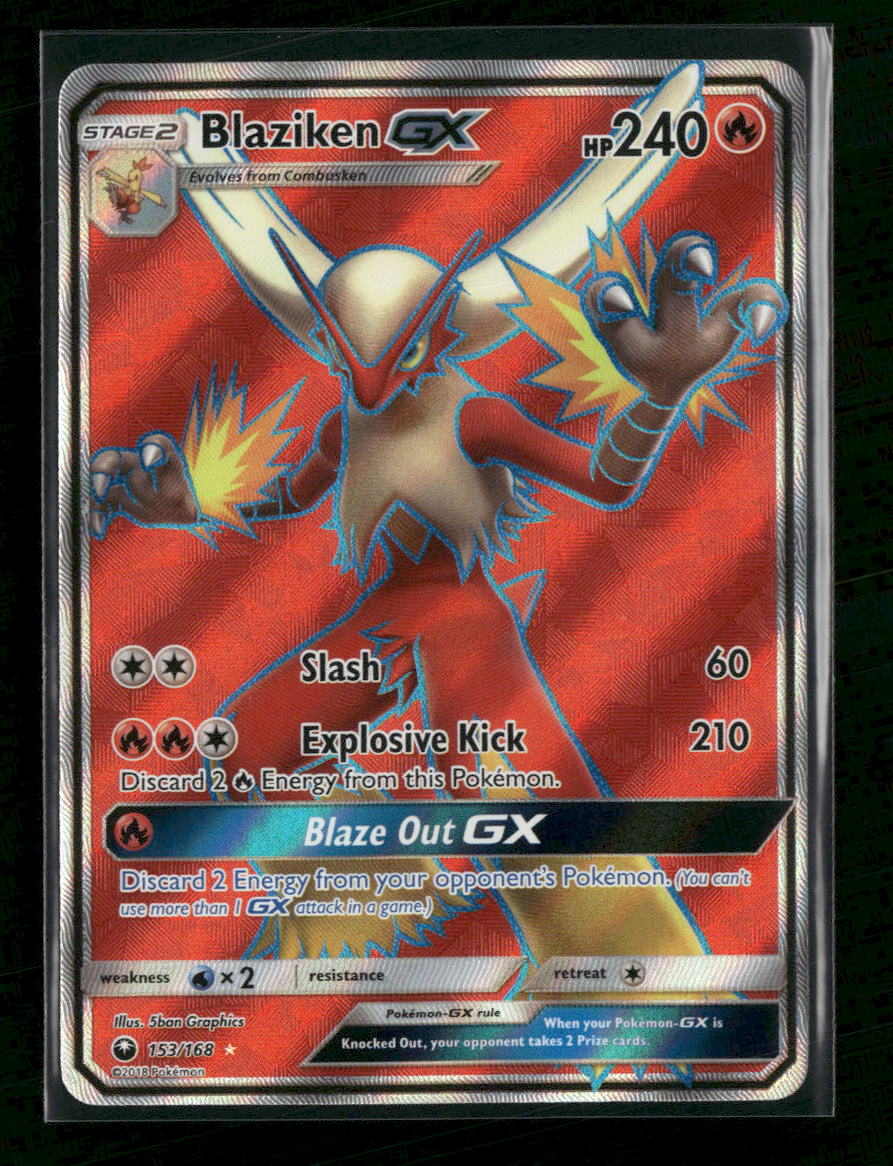 pokemon cards blaziken gx Blaziken GX (153/168) [Sun & Moon: Celestial Storm] Lightly Played Holofoil
