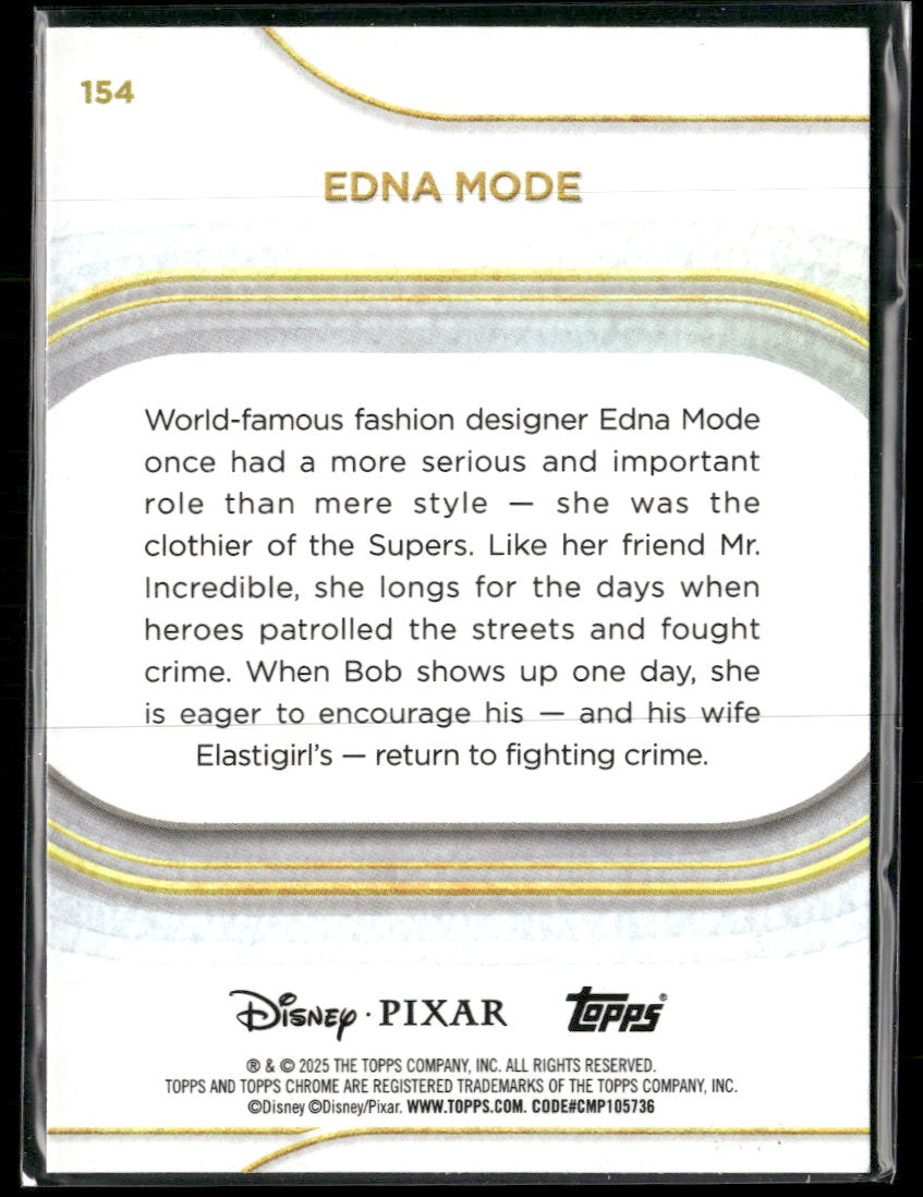 2025 Topps Chrome Disney Purple Wave Edna Mode #154